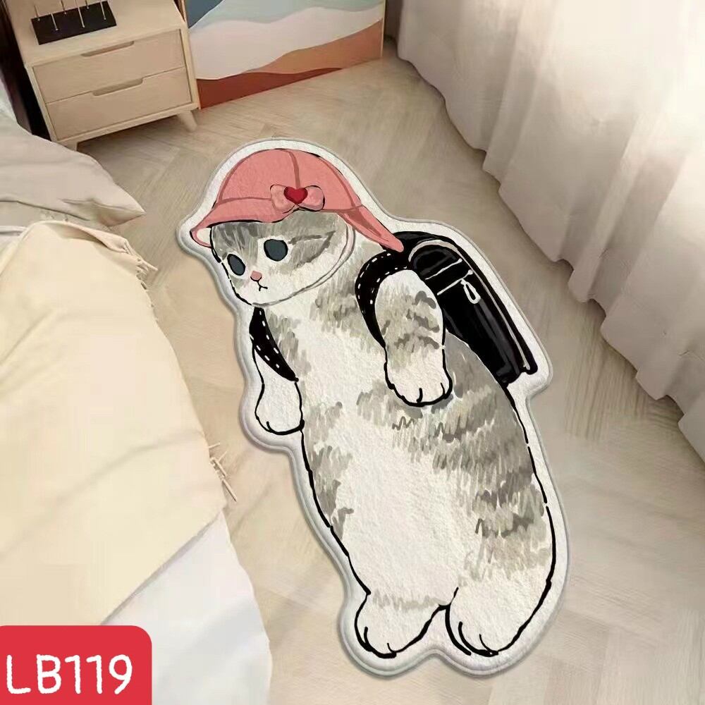Thảm lau chân hình mèo 3D siêu cute