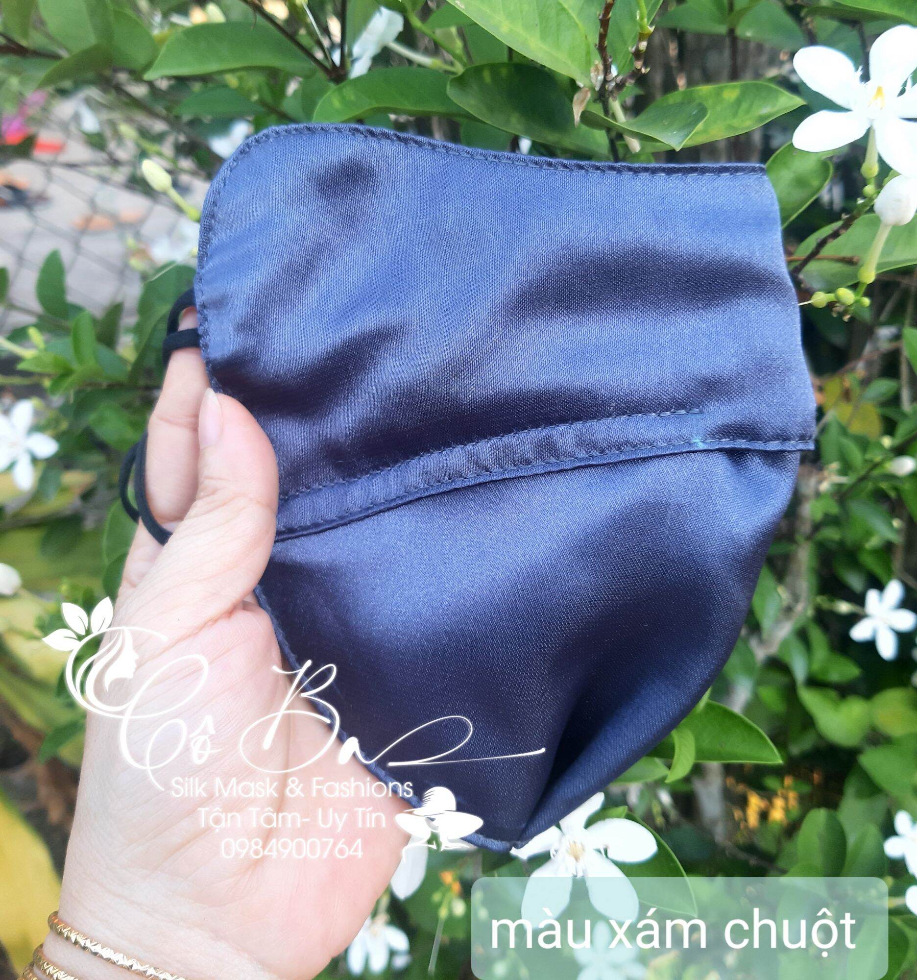 Khẩu trang vải lụa, khẩu trang chống nắng 3 lớp