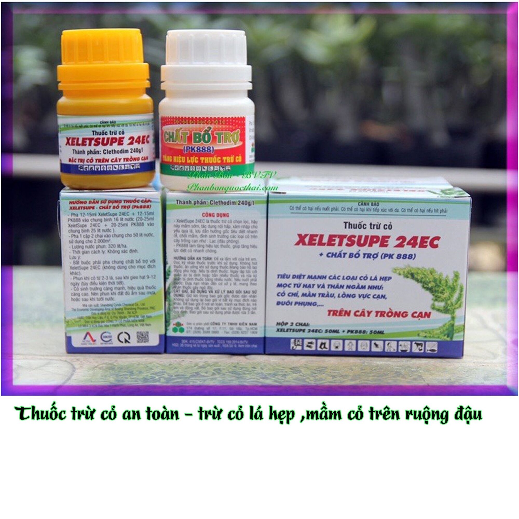 Trừ cỏ chọn lọc xeletsupe 24ec,bộ đôi 50ml/1chai.an toàn môi trường và cây trồng