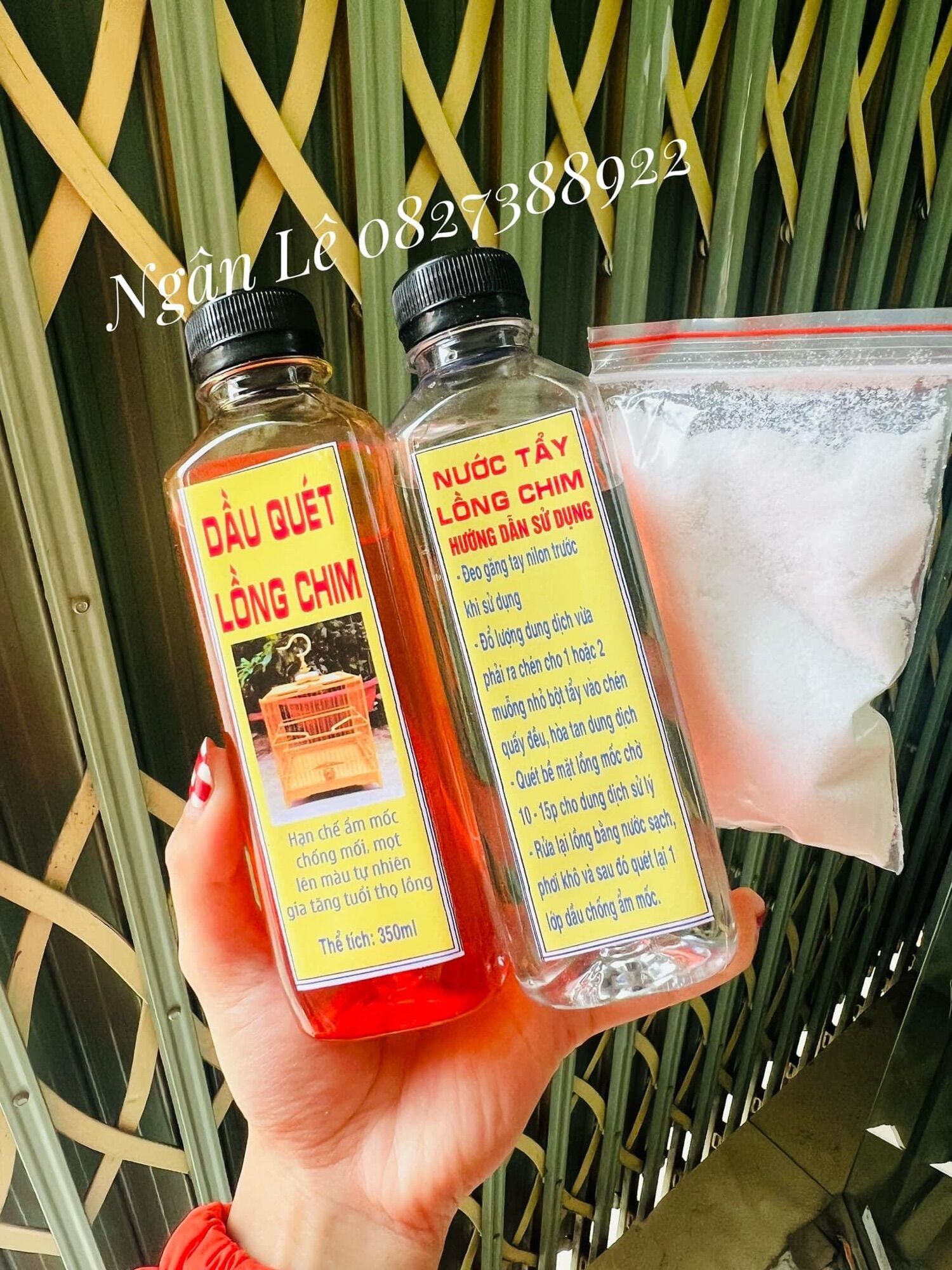 Combo dầu quét lồng chim + tẩy mốc lồng chim