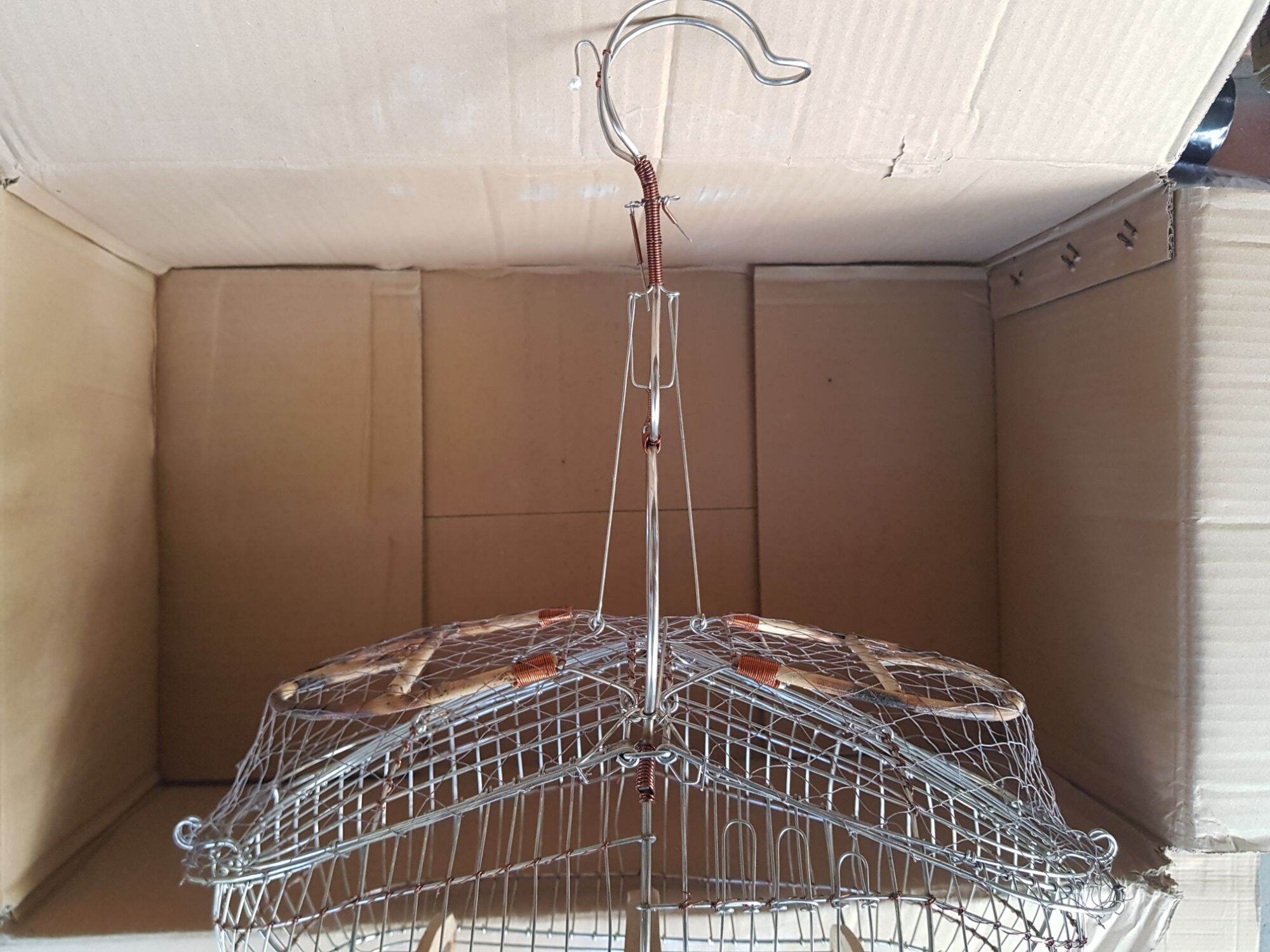 Lồng bẫy chim khuyên inox xịn