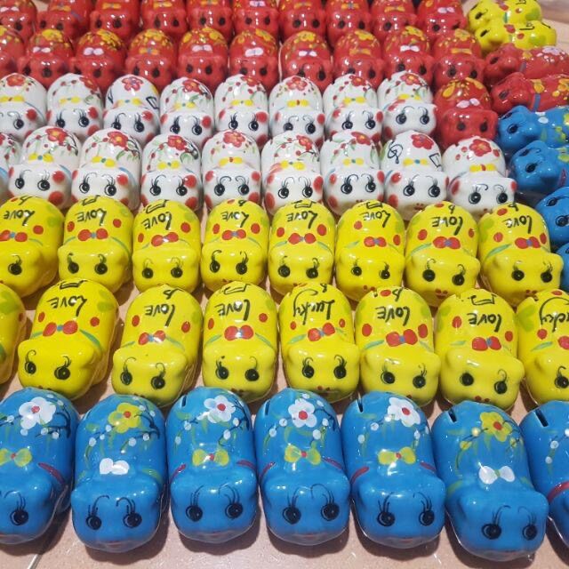 Lợn nơ sứ tiết kiệm size mini để bàn trang trí