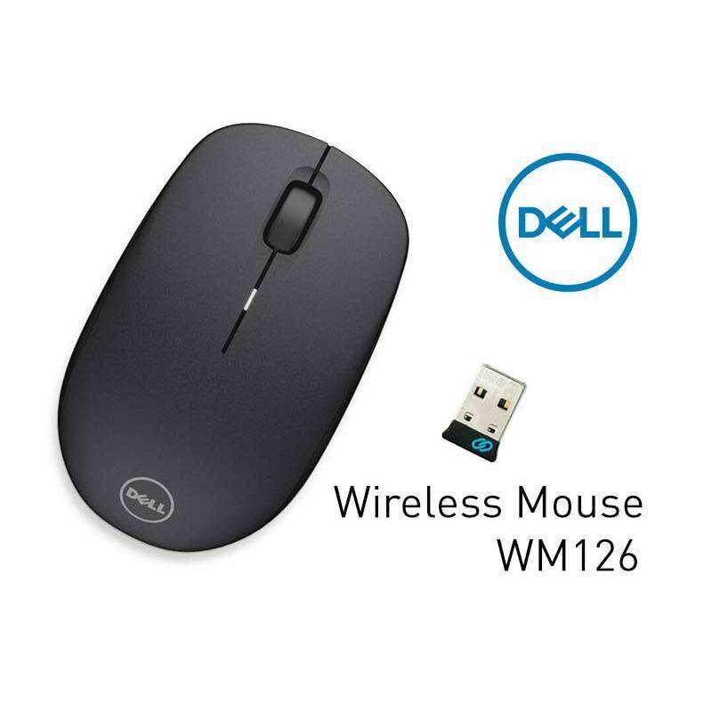 Chuột không dây Dell WM126 Optical Wireless Mouse đen