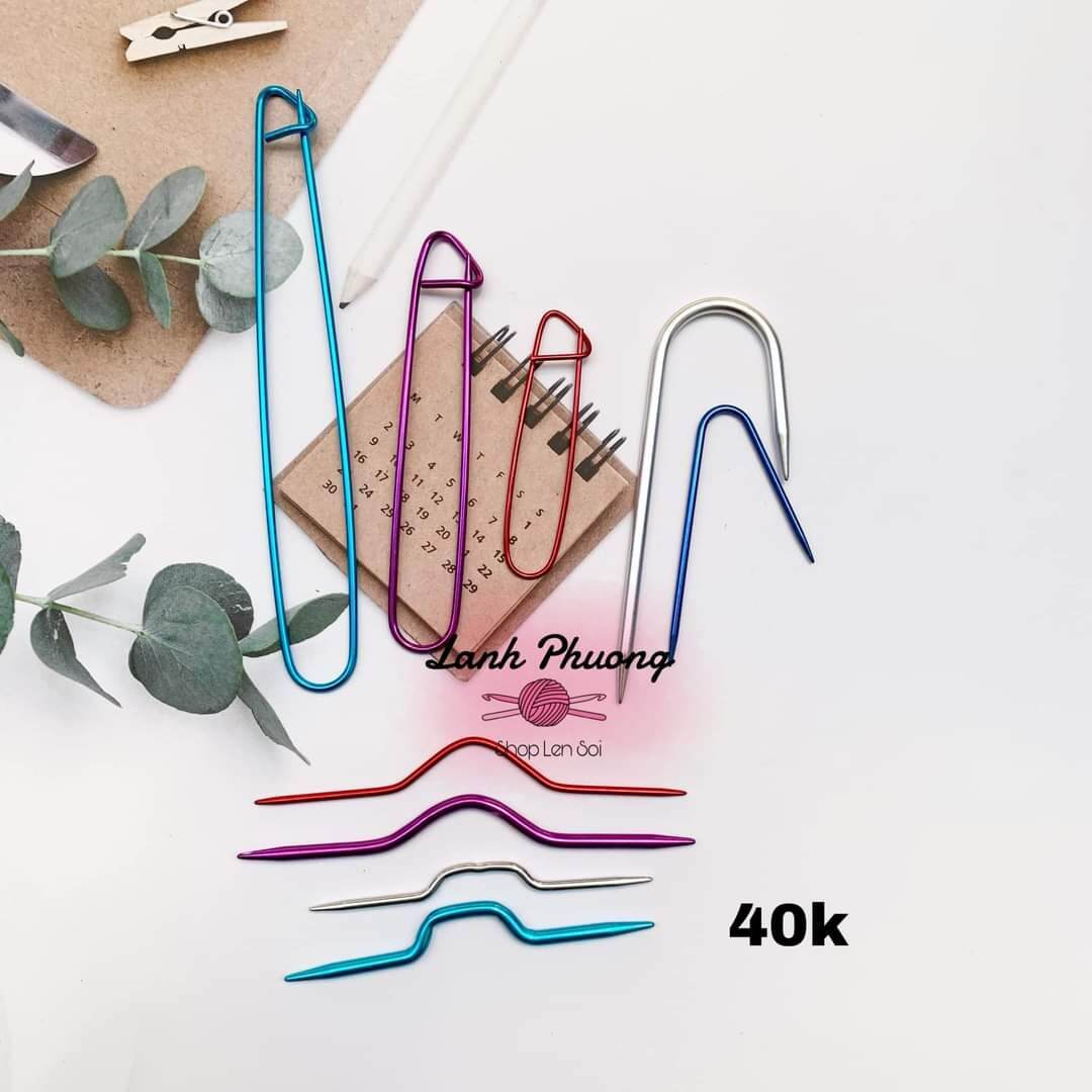 Set 9 món ghim chờ đan, đan vặn thừng skc