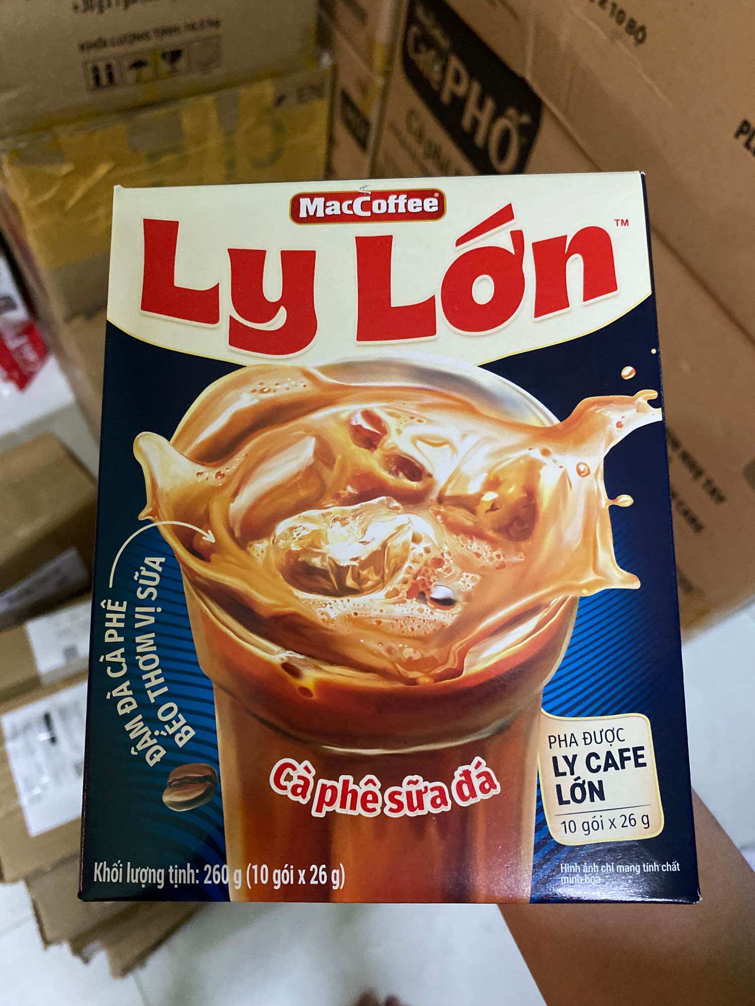 3 HỘP CÀ PHÊ PHỐ LY LỚN -1 HỘP 10 GÓI cà phê