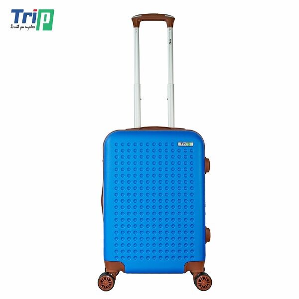 Vali nhựa cao cấp TRIP P803A, bề mặt vân nhám chống trầy, khóa kéo nới rộng, size 20 inch, bánh xe di chuyển nhẹ và êm ái