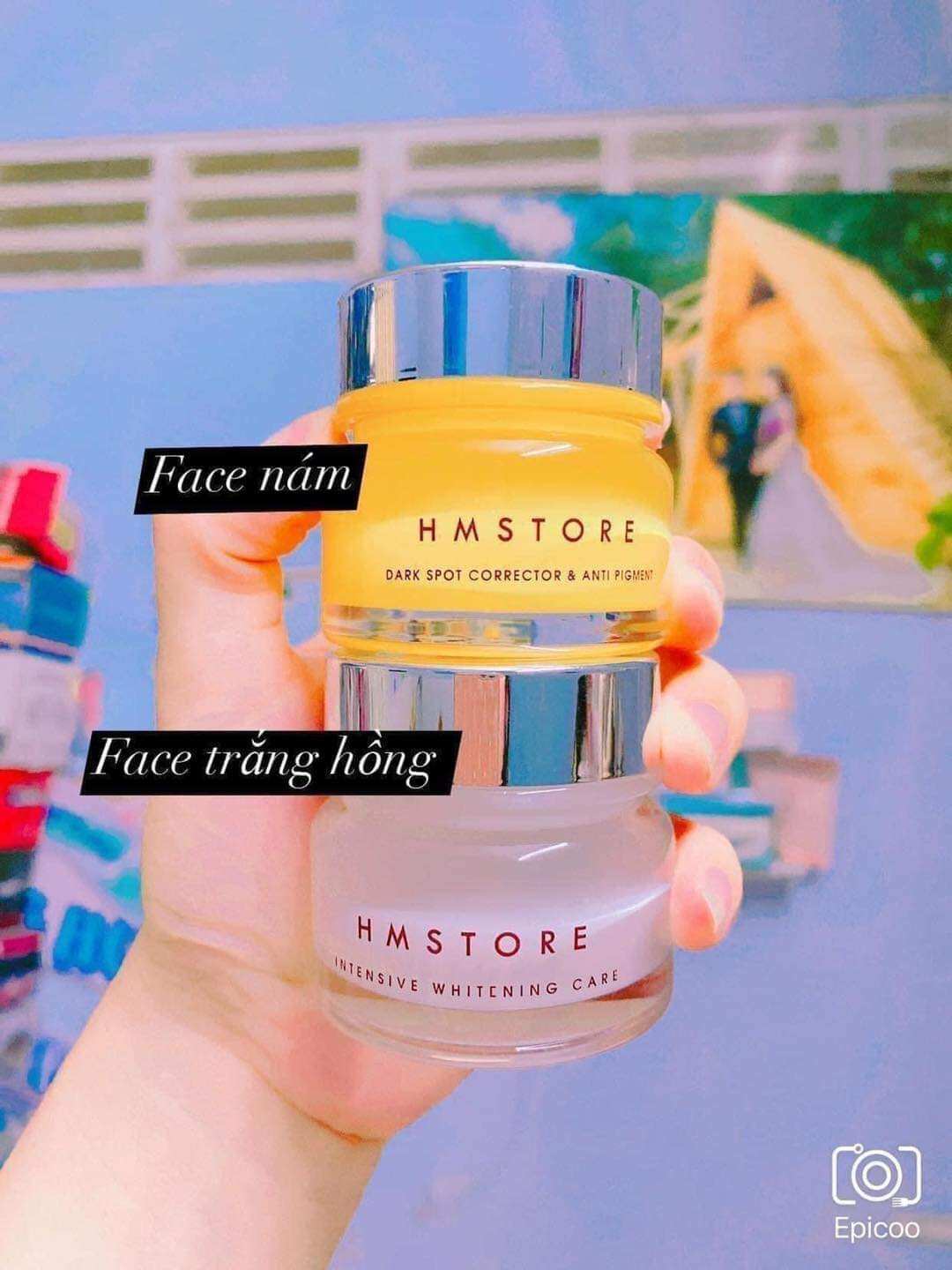 Combo 1 kem face trắng hồng & 1 nám hm store