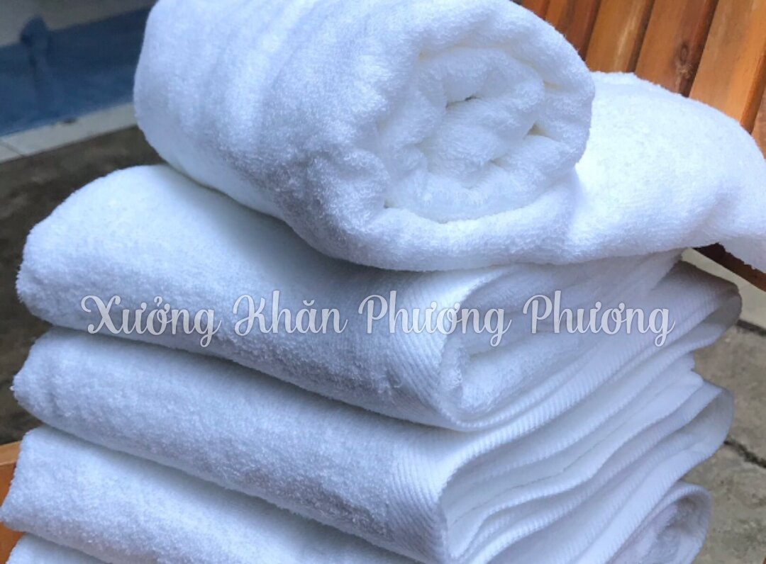 Khăn khách sạn hàng Xuất khẩu cao cấp 50x90 (200gr) 100% sợi cotton, Khăn dày dặn, mềm mịn