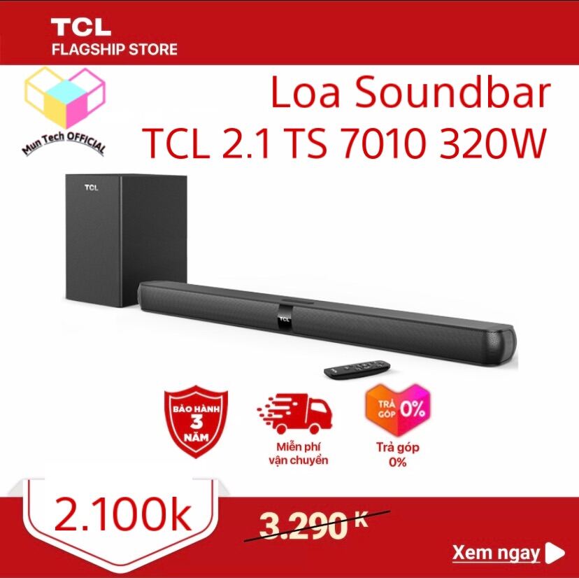 Loa Soundbar Bluetooth. TCL 2.1 TS7010 320W Bảo Hành lên Tới 3 NĂm thumbnail