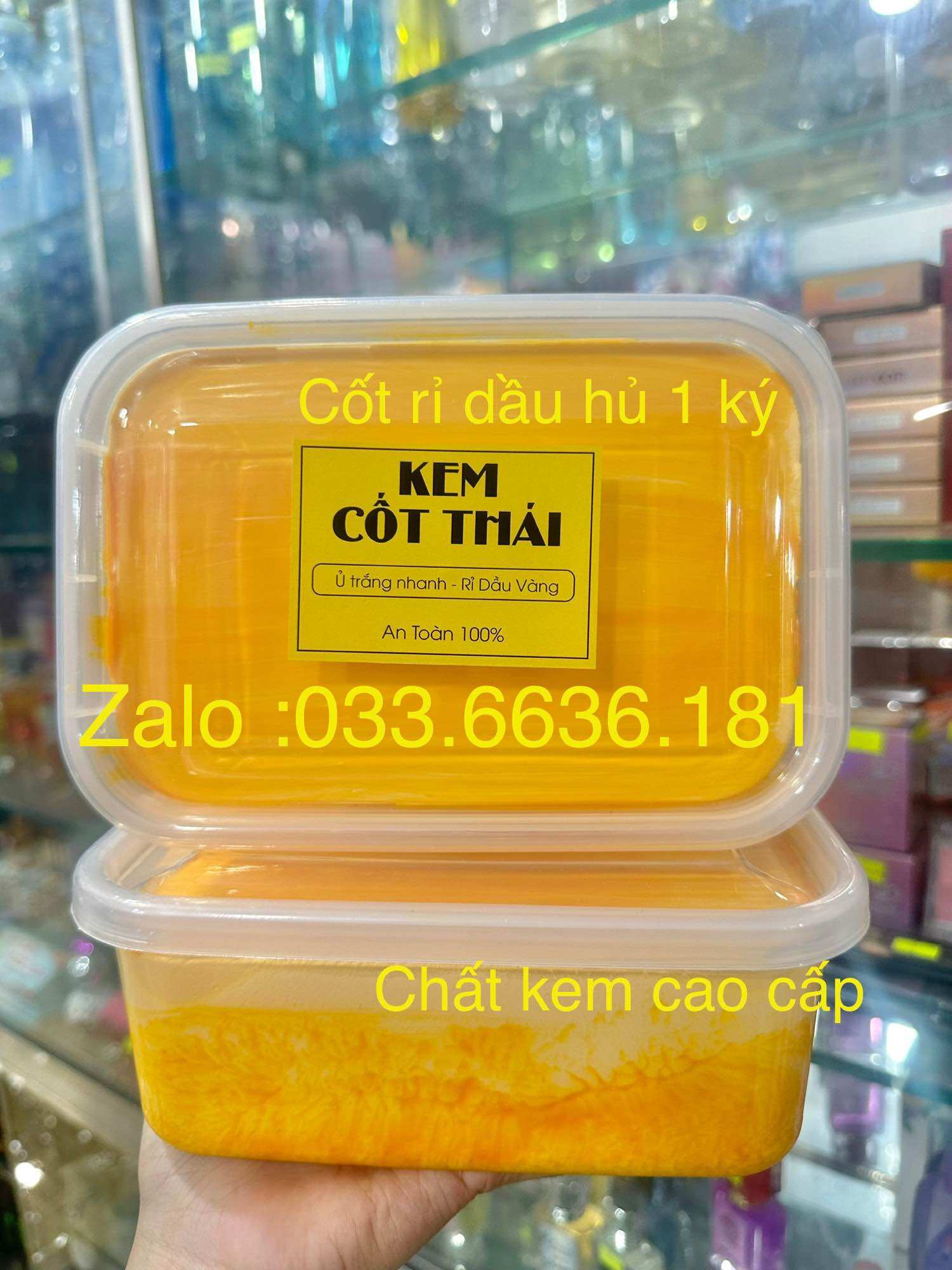 Kem cốt thái rỉ dầu trắng da hủ lớn 1 ký chất kem cao cấp