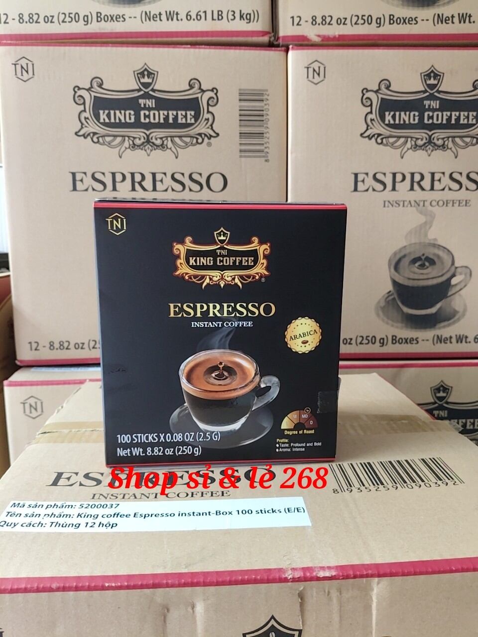 Cà phê đen TNI King Coffee Espresso 250g