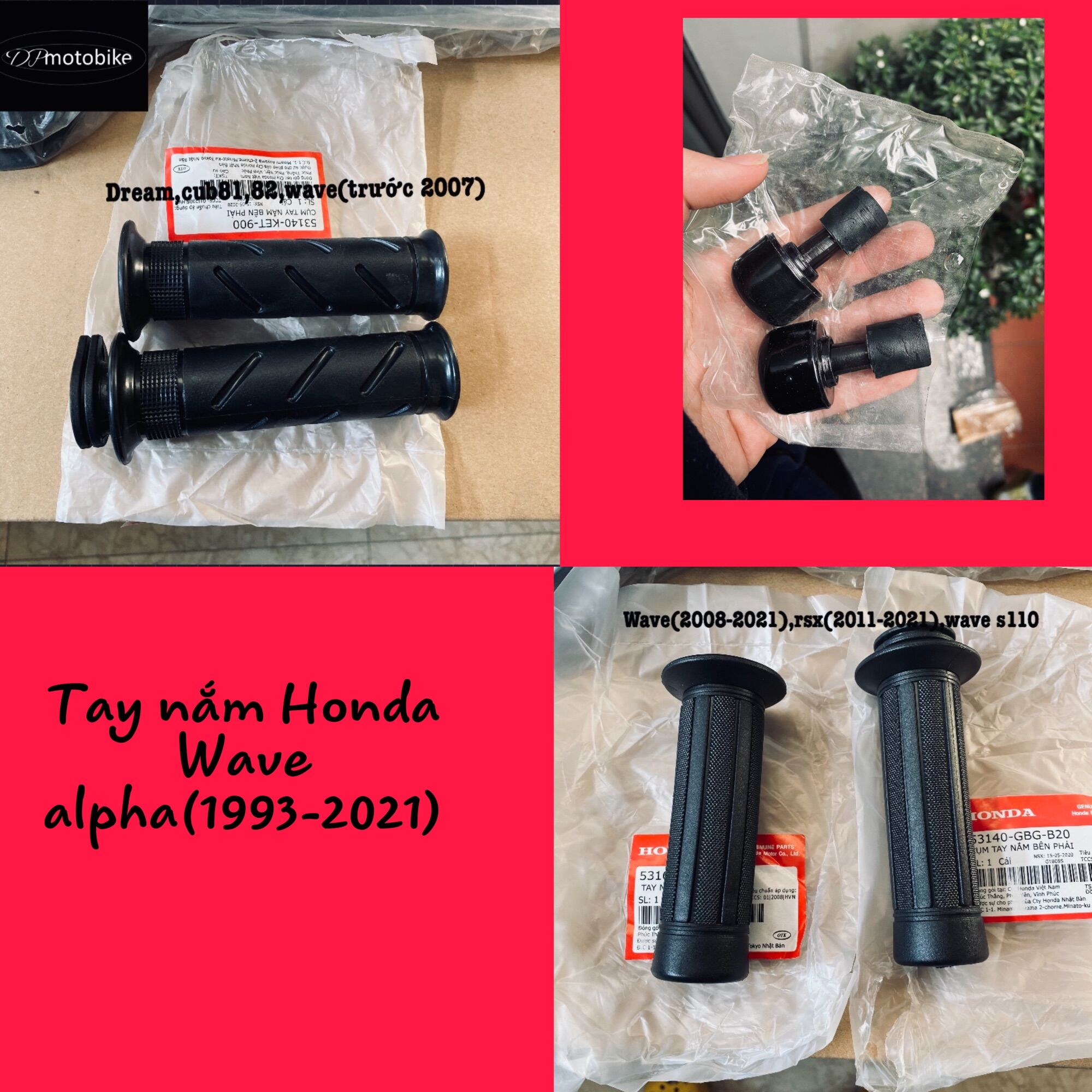 Tay nắm sh mode cho wave,tay nắm wave 110,100,50cc,alpha,nhỏ,thái,dream,cub chính hãng Honda giá rẻ