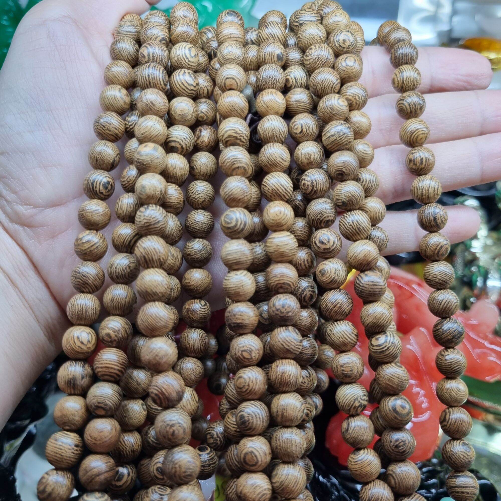 Chuỗi 108 hạt gỗ vân siêu đẹp