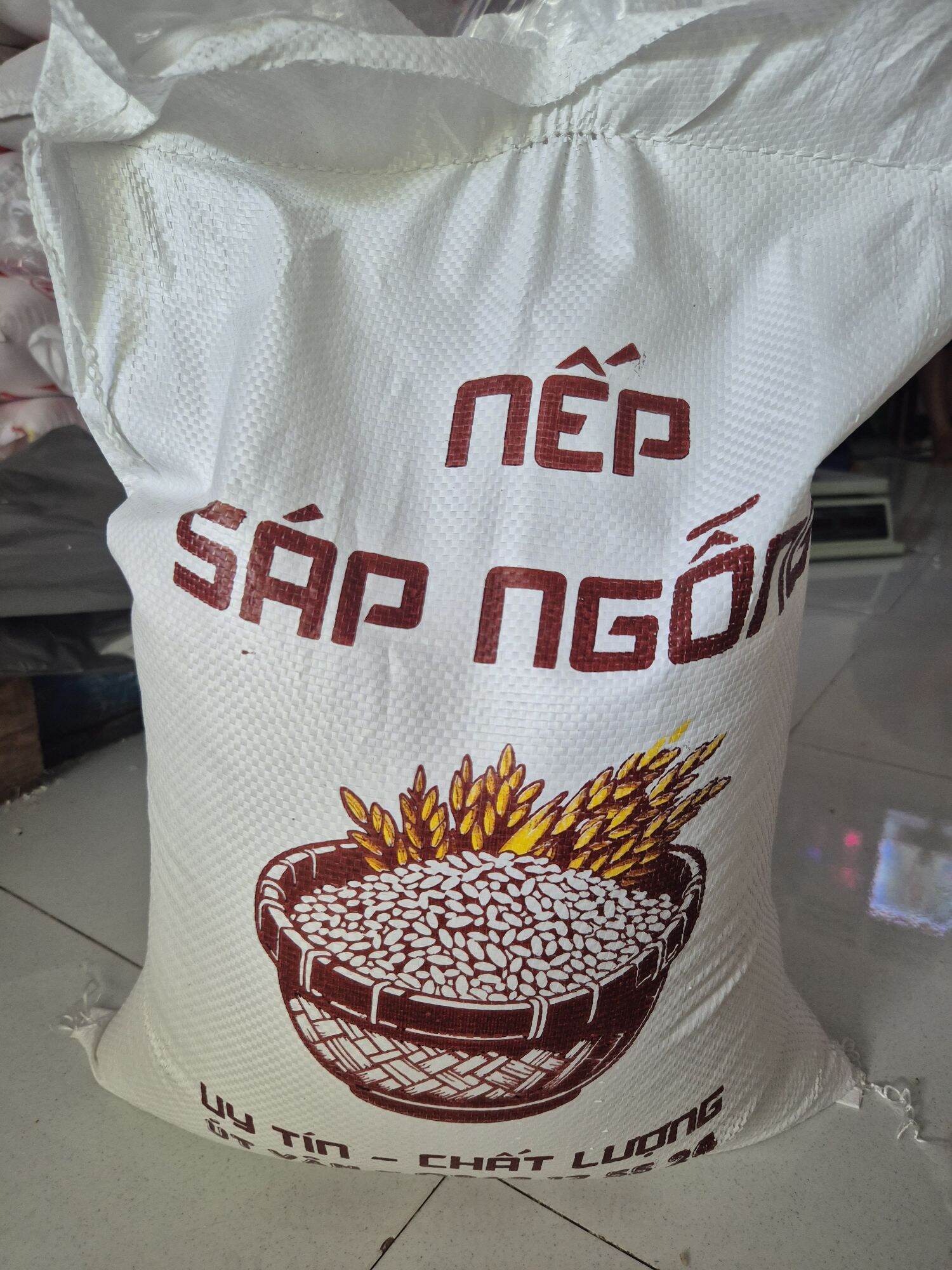 Bao 10kg Nếp Sáp Ngỗng đặc sản Long An ,Dẻo dai, ngon miệng - Dùng nấu bánh chưng, bánh tét, nấu xôi