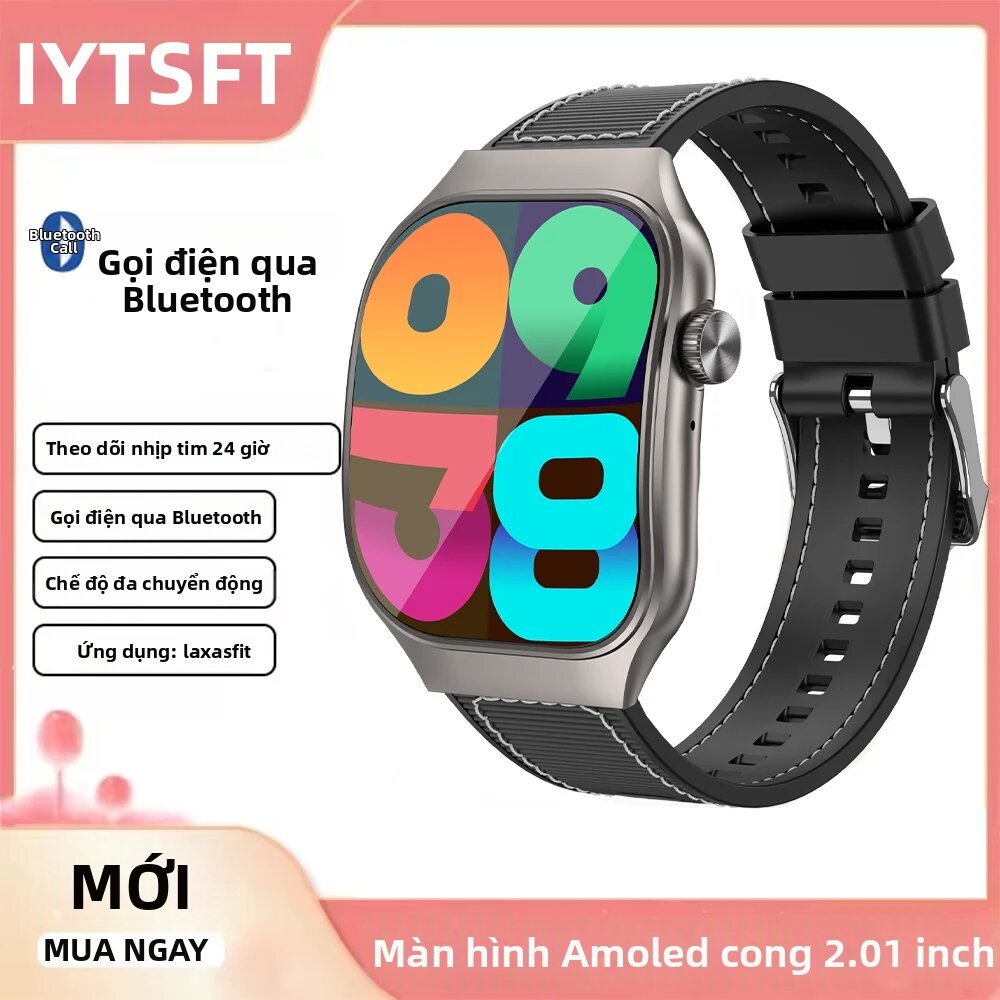 Đồng Hồ Thông Minh IYTSFT 2026 Màn Hình Cong, Hỗ Trợ Gọi Bluetooth, Nhiều Chế Độ Thể Thao, Theo Dõi Sức Khỏe Và Thông Báo Tin Nhắn, Dây Đeo Thời Trang