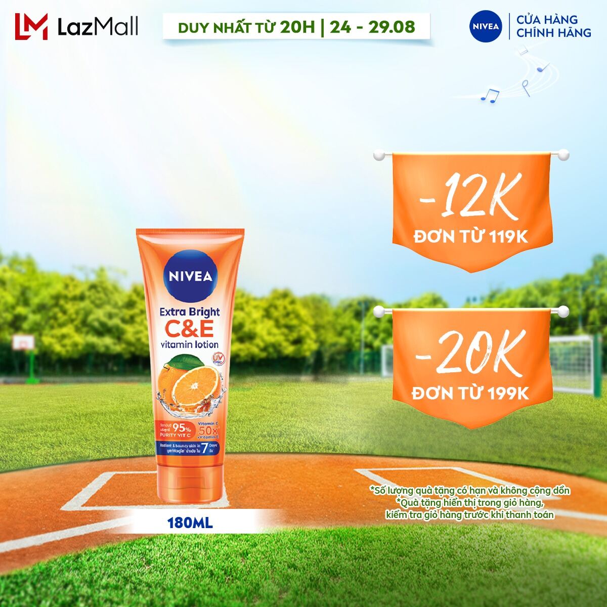 Sữa dưỡng thể nivea vitamin dưỡng sáng da - 84374/80372