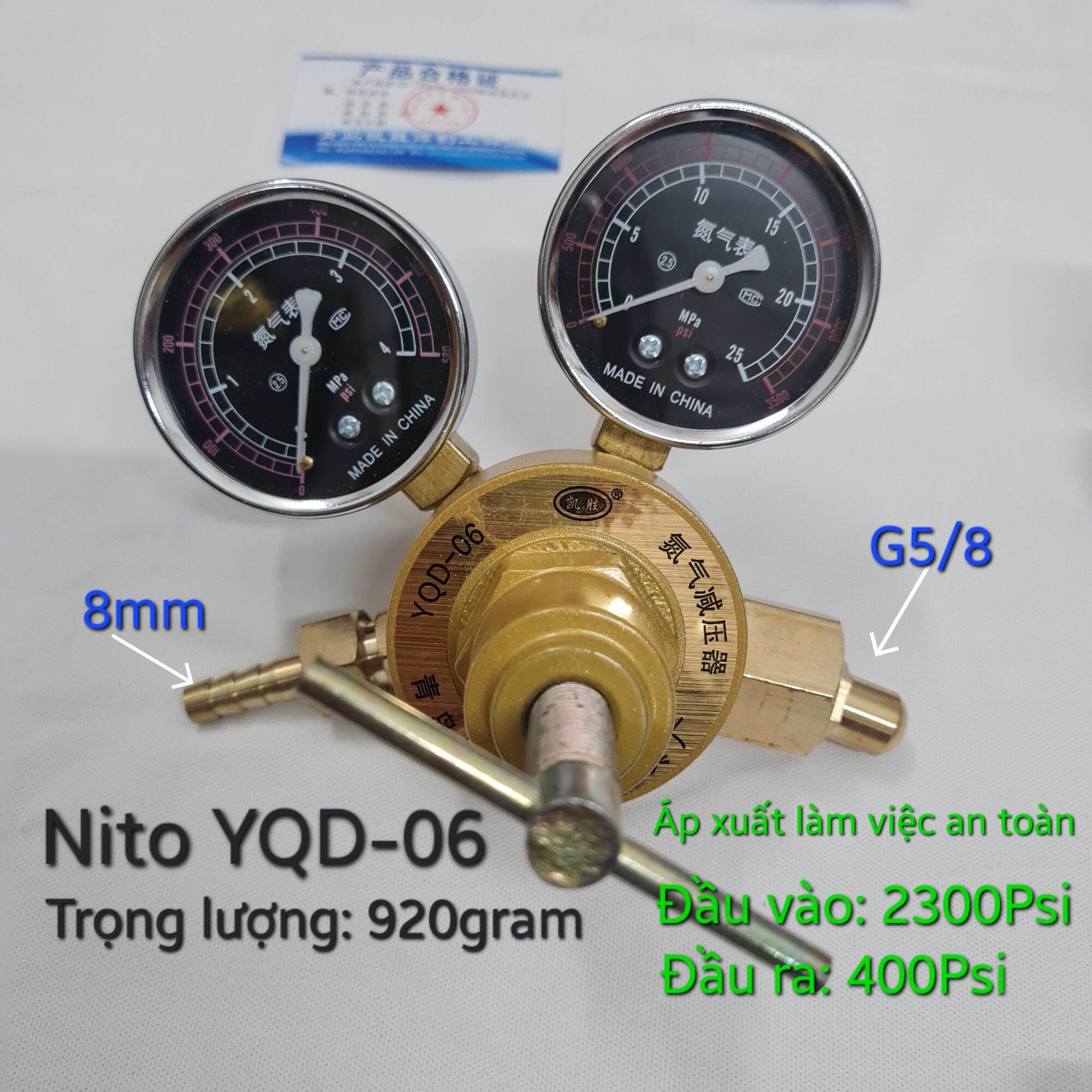 (  Hàng cao cấp chuyên dụng hàn cắt gió đá & điện lạnh ) Giảm áp Oxy_Nito..._Đồng hồ điều áp chỉnh áp xuất Oxy_Nito...