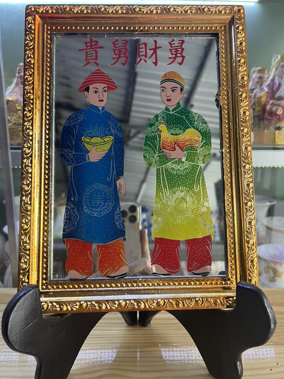 Tranh thờ cậu tài cậu quý 18x24cm