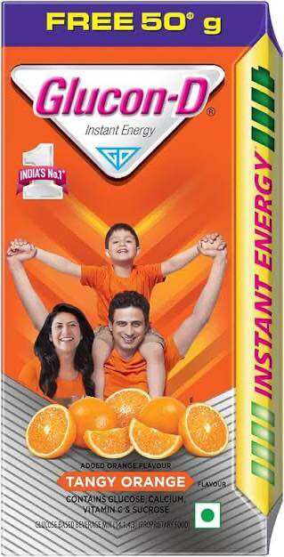Glucon D Tangy Orange Flavour 125 gm pack ( Glucon D Tangy Orange Flavor 125 gm gói)