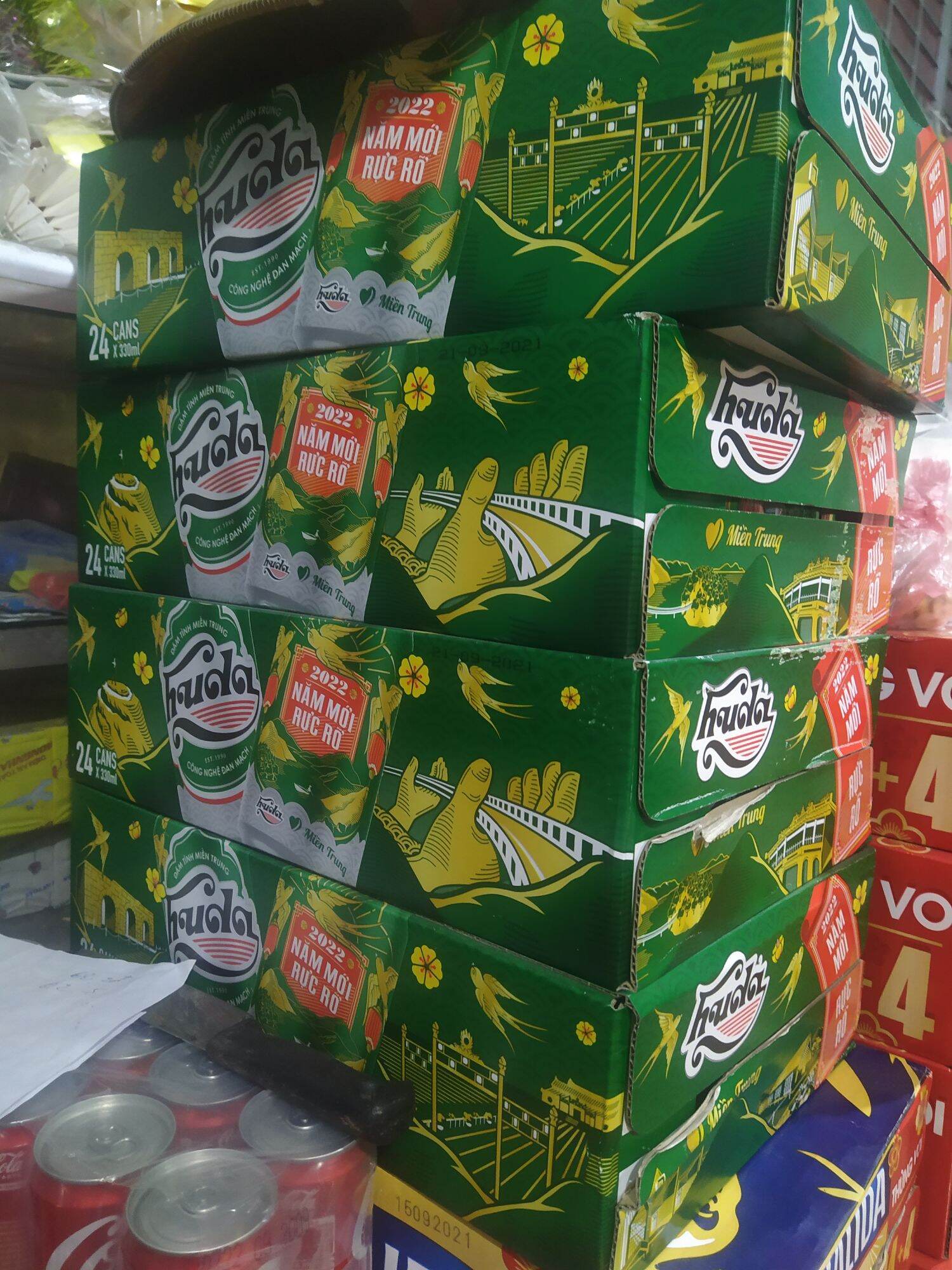 Thùng bia Huda 24 lon x 330ml