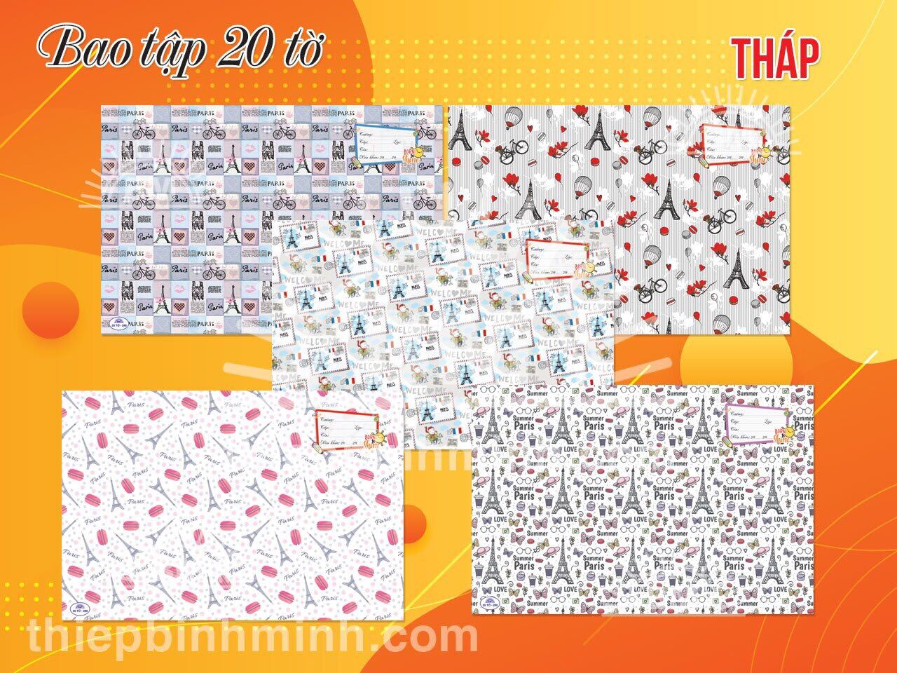 Bao tập lụa 20 tờ Bm - giấy đẹp dầy , đúng khổ