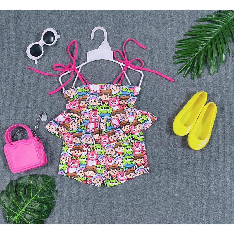Set Bộ 2 Dây Quần Đùi Siêu Cưng Bé Gái