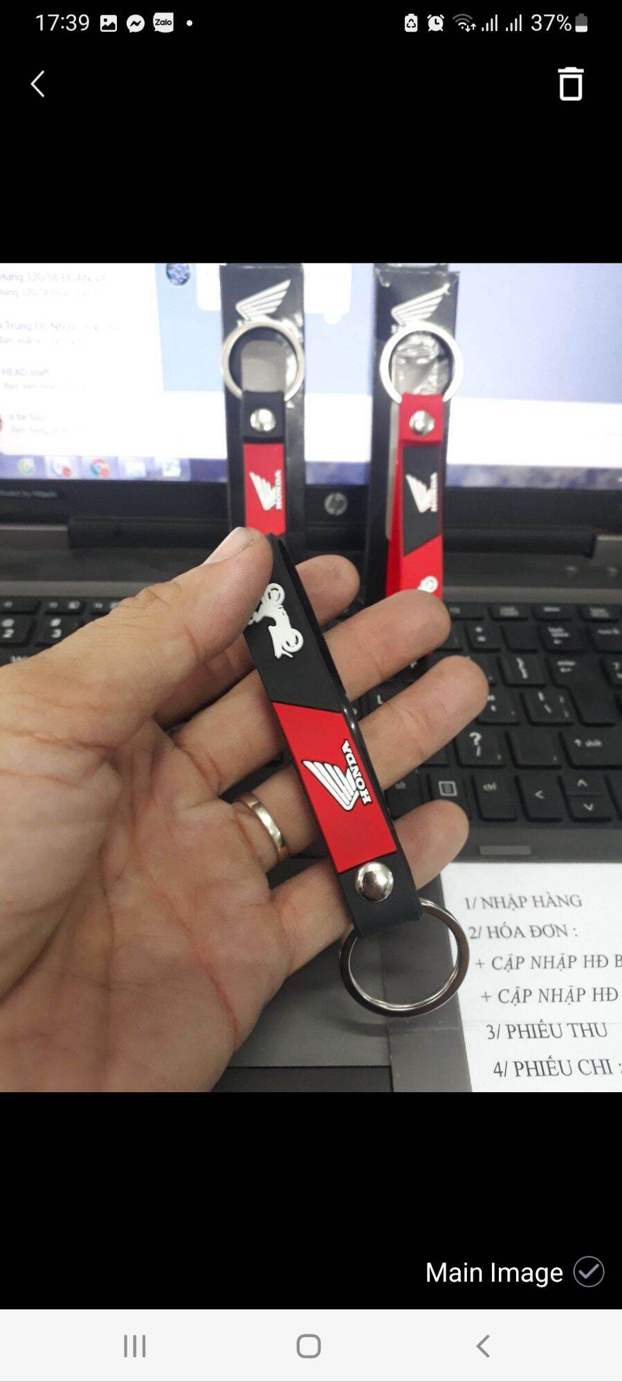 Móc khóa Chính Hãng Honda ( 2 màu : Đỏ , Đen )