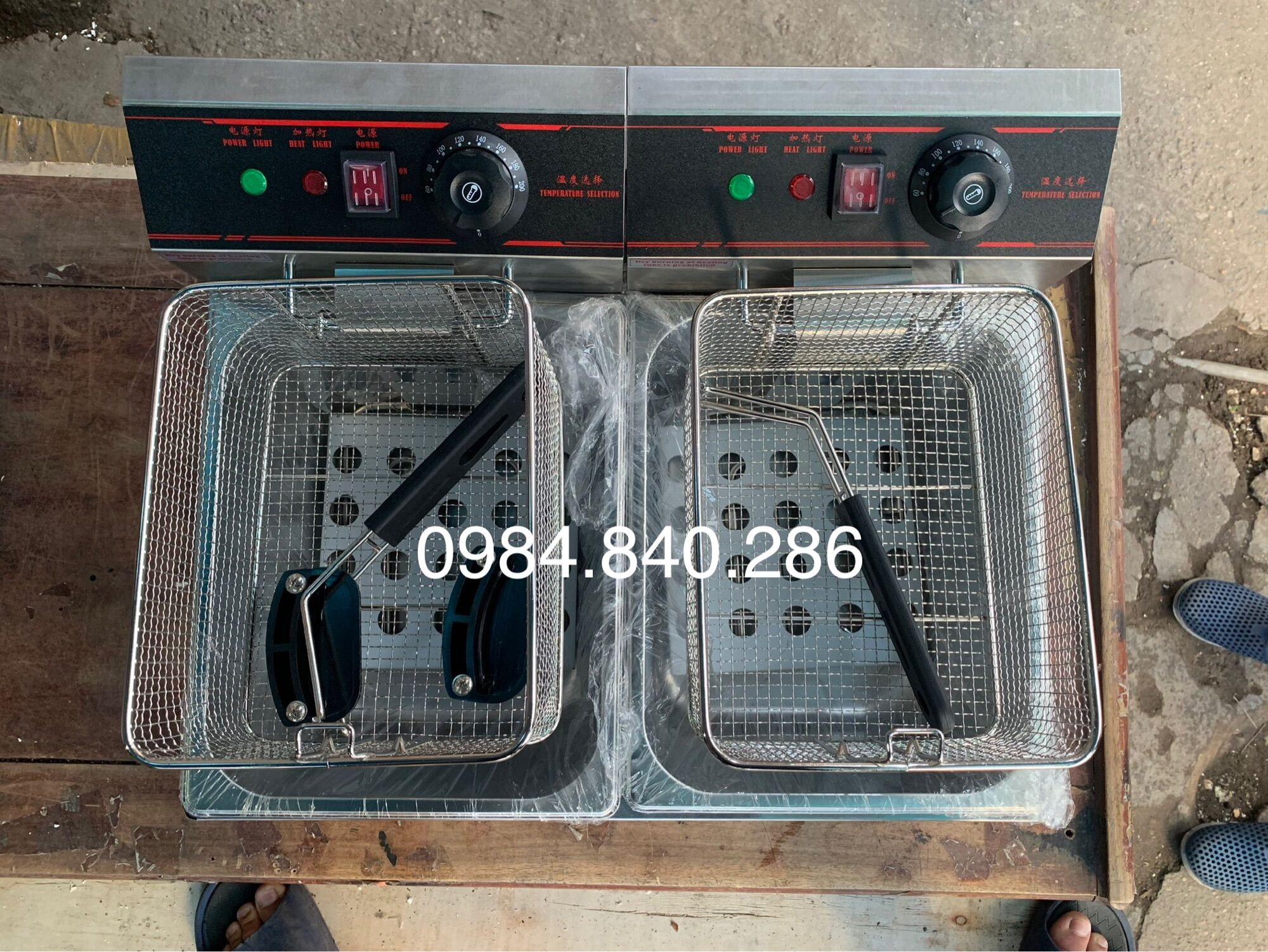 Bếp chiên nhúng điện đôi cao cấp eton et-zl2-8l