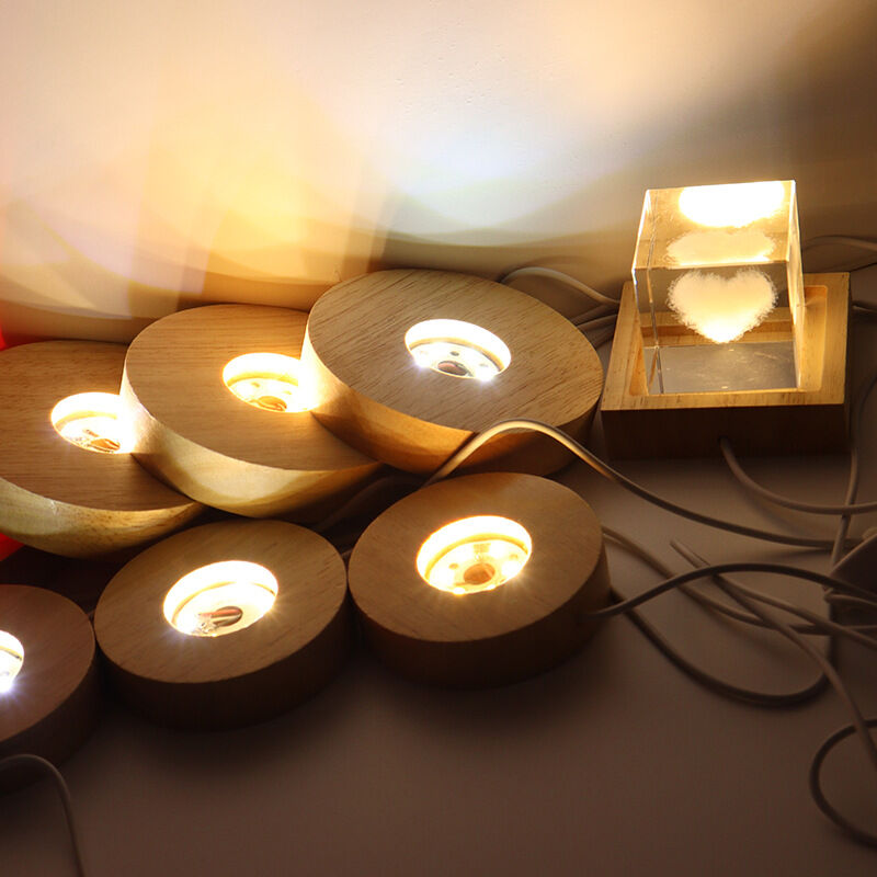 đèn led đế gỗ đế đèn gỗ trang trí độc đáo