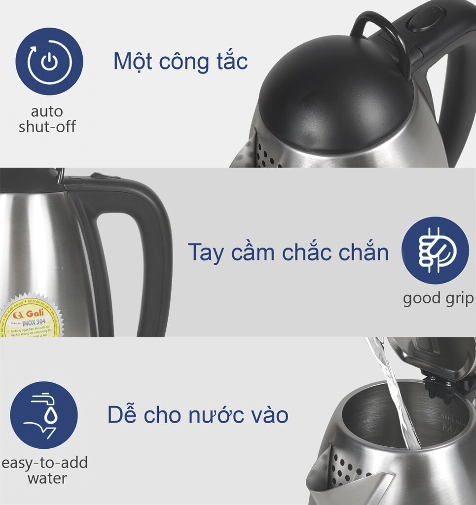 Ấm đun siêu tốc Gali GL-0018C 1,8 lít