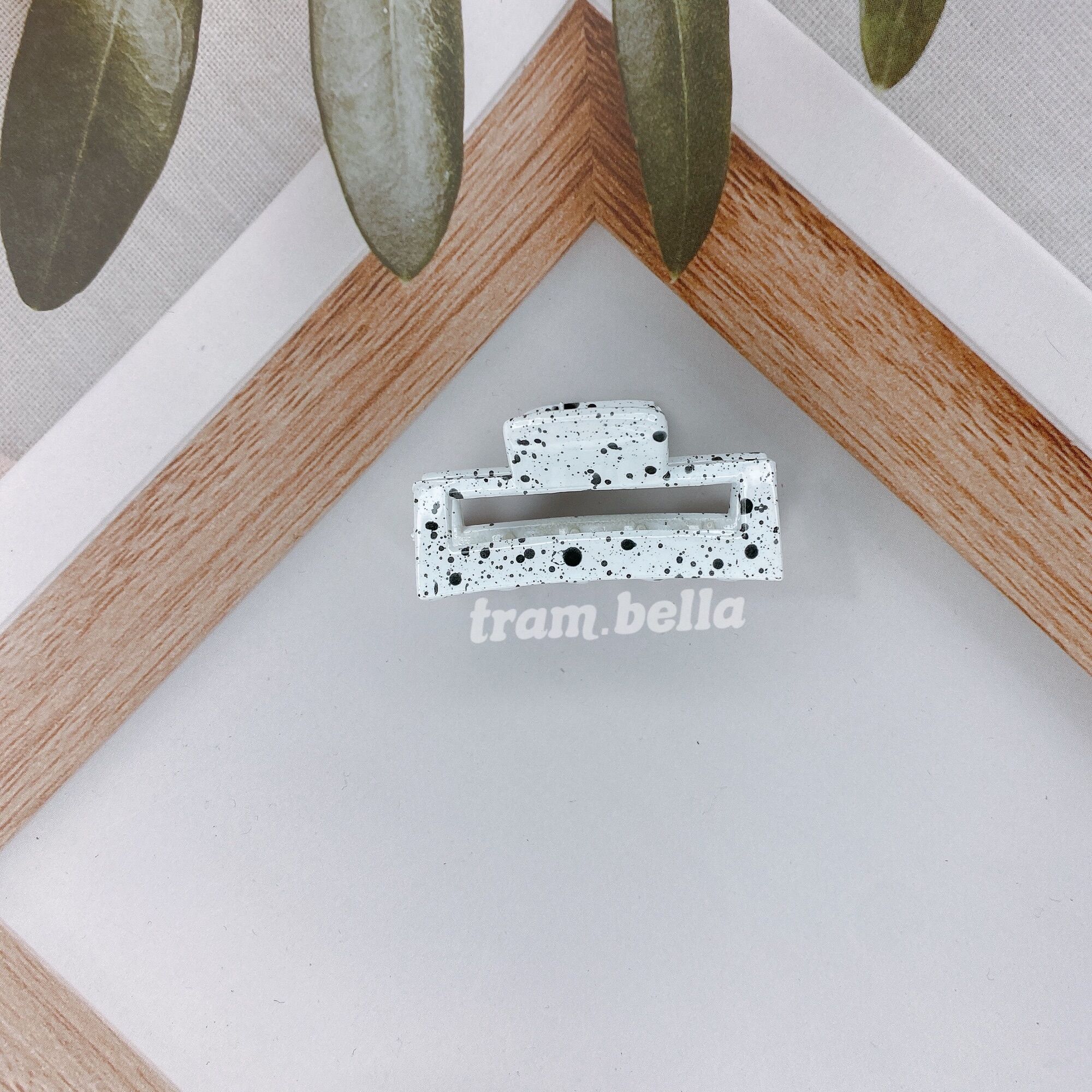 Kẹp tóc loang bò sữa,kẹp tóc mini - Trâm Bella