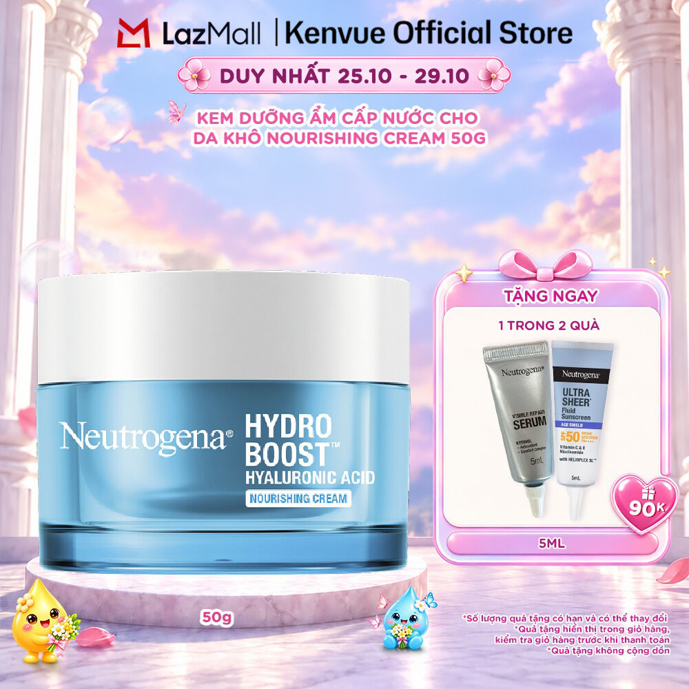 Kem dưỡng ẩm cho da khô Neutrogena® Hydro Boost Hyaluronic Acid Nourishing Cream (50g)