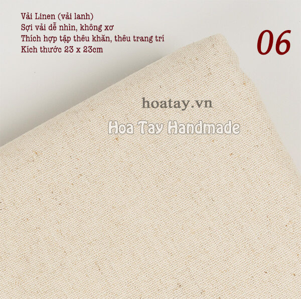 Vải thêu tay, vải lanh - linen tập thêu CQ285