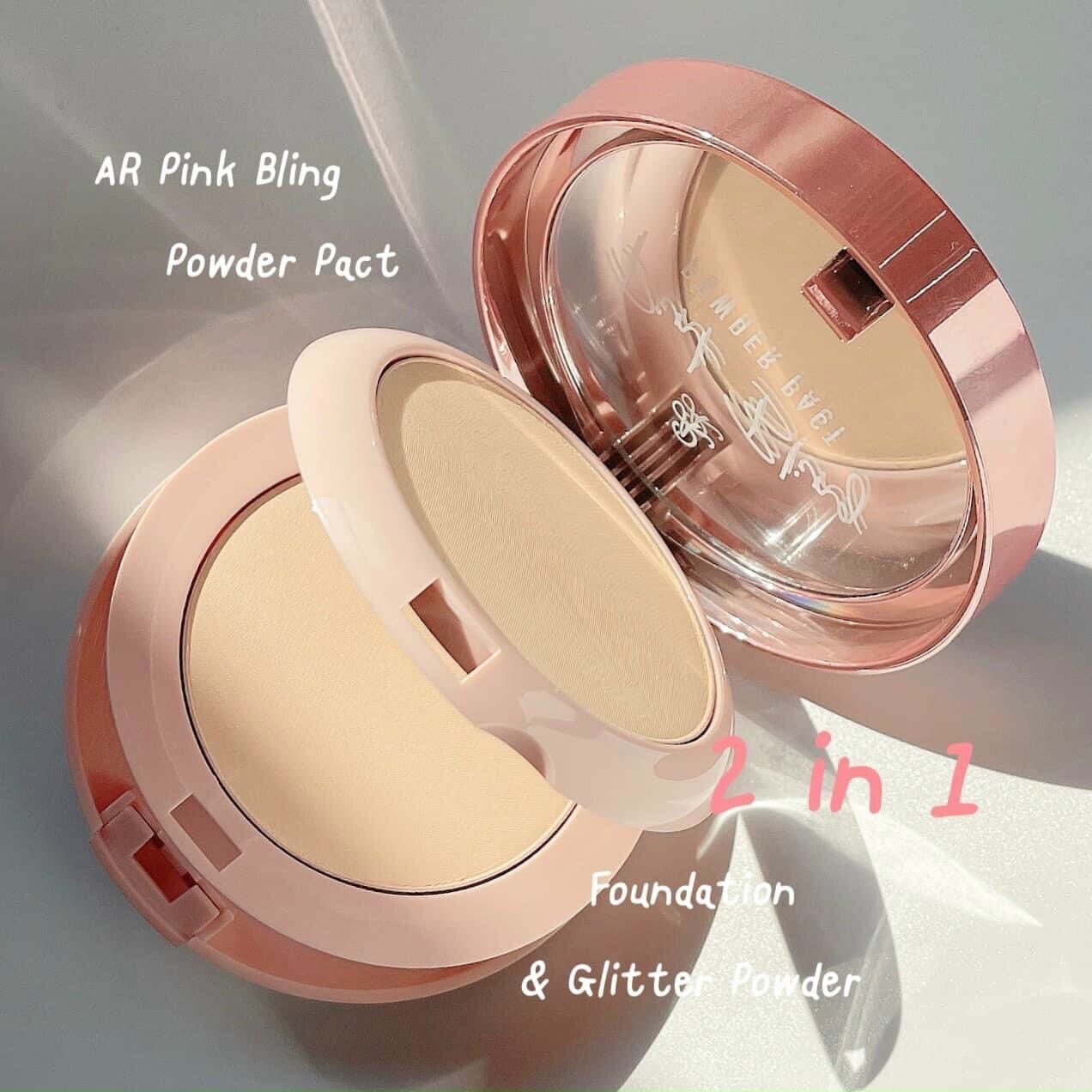 Phấn nền trang điểm bắt sáng 2in1 Aron Pink Bling Thái
