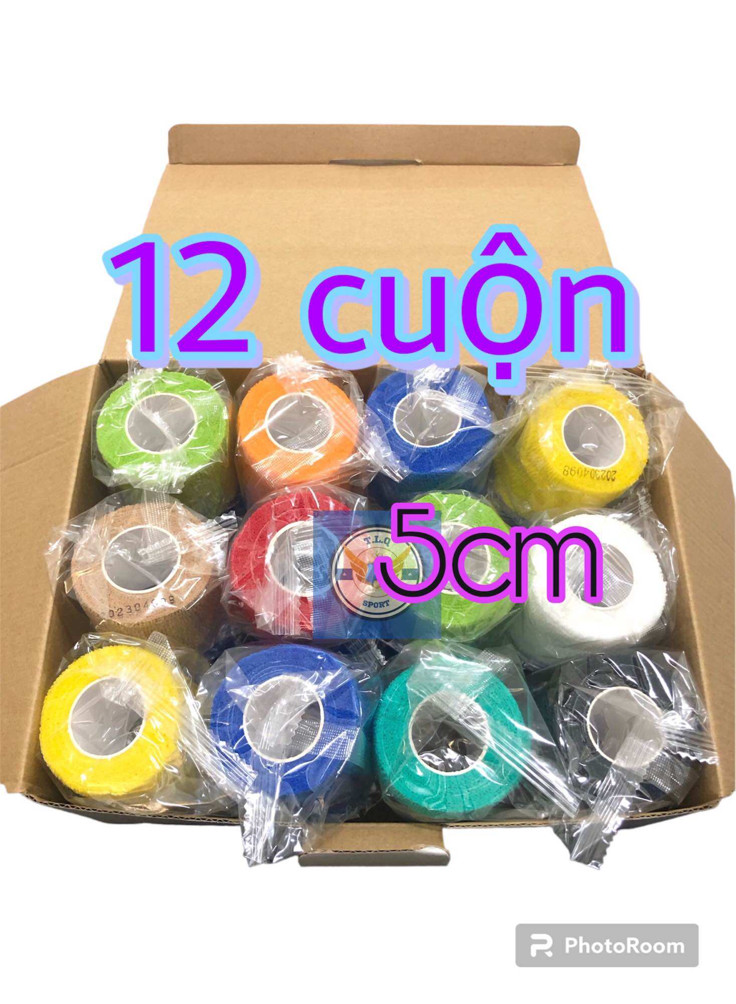 Băng keo thể thao 12 cuộn 5cm