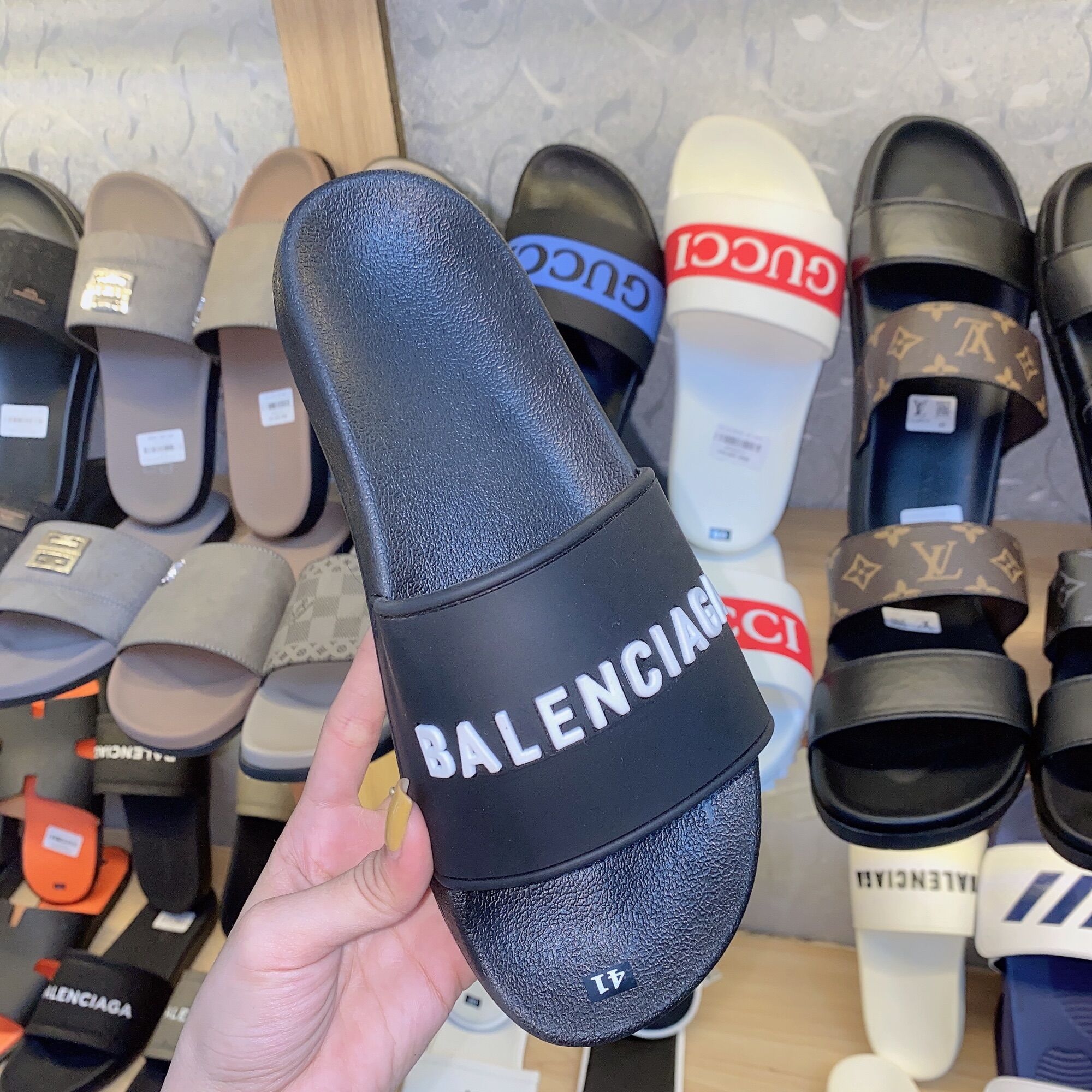 Dép balenciaga quai ngang nam nữ