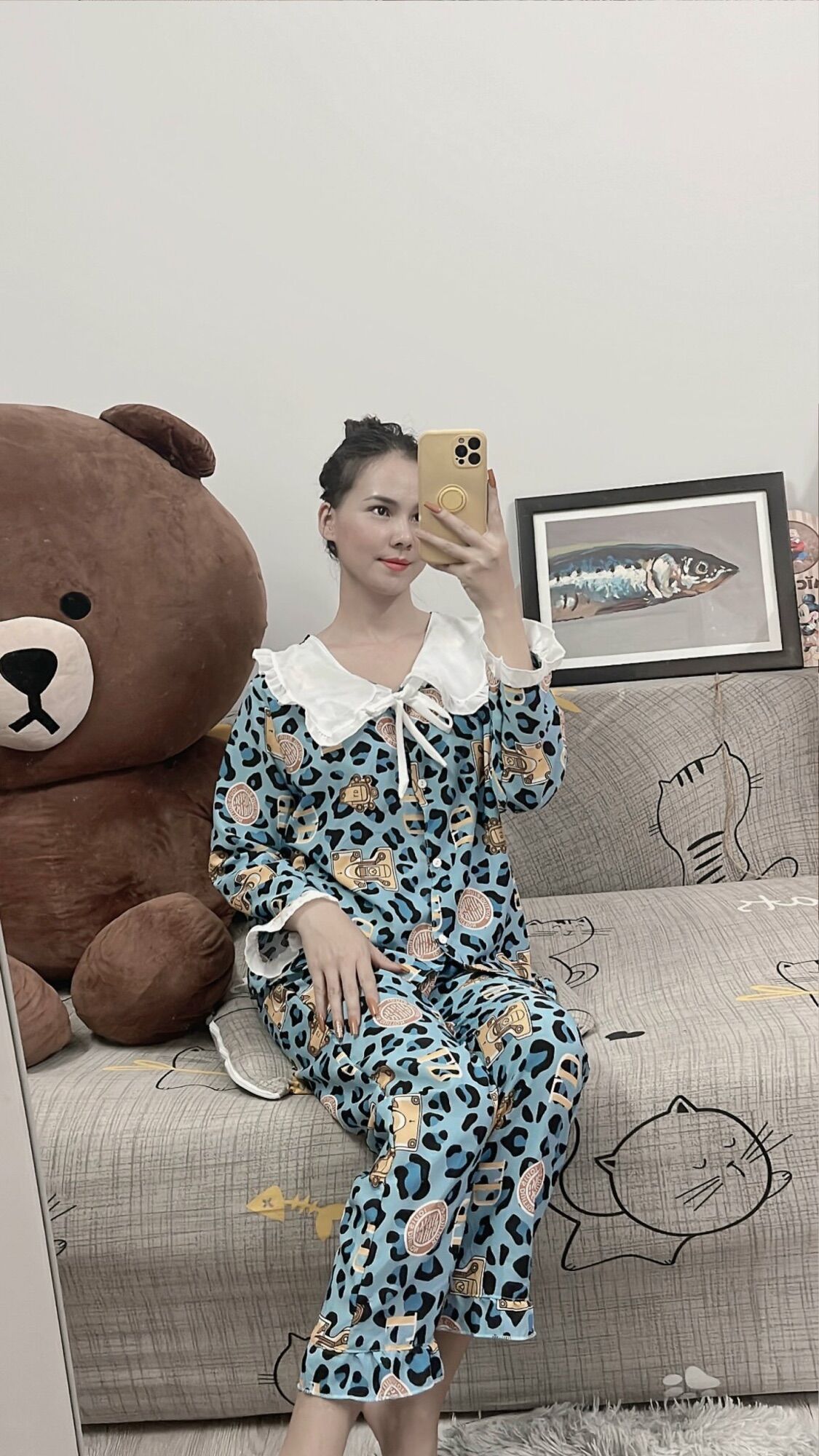 [HCM]Đồ bộ lụa Hàn tiểu thư