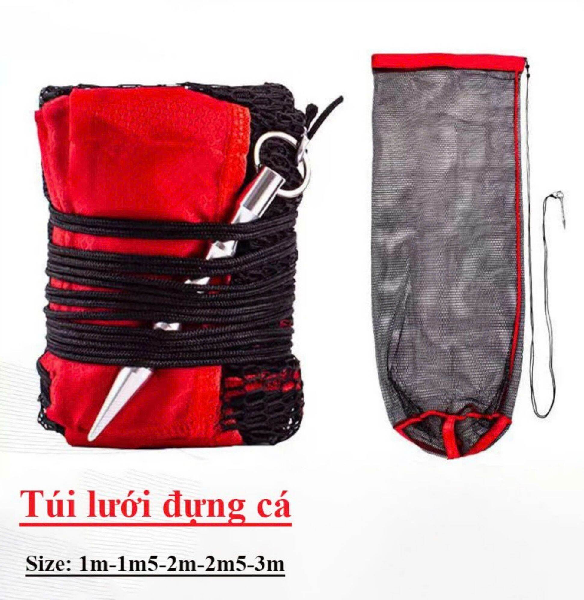 Túi lưới đựng cá rộng 55cm dài 1m5, 2m, 2m5,3m