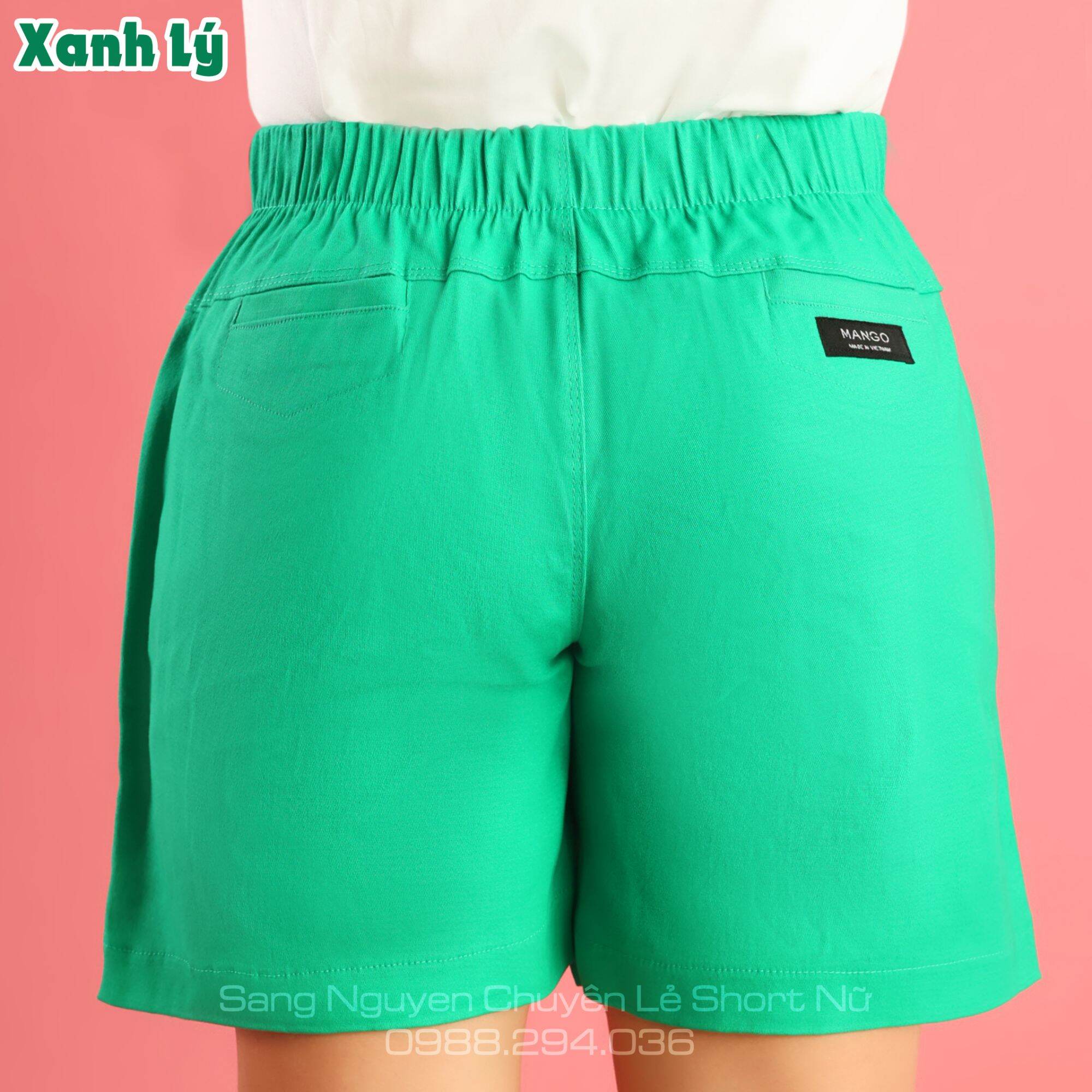 QUẦN SHORT NỮ KAKI LƯNG THUN
