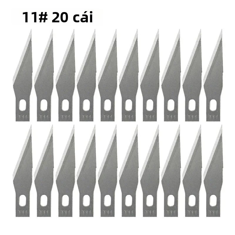 100/50/20 Chiếc Dao Khắc Gỗ Lưỡi Dao Kim Loại Dao Mổ Khắc Phẫu Thuật Điêu Khắc Dụng Cụ Cắt Thép Khắc Gỗ Lưỡi Dao Thay Thế