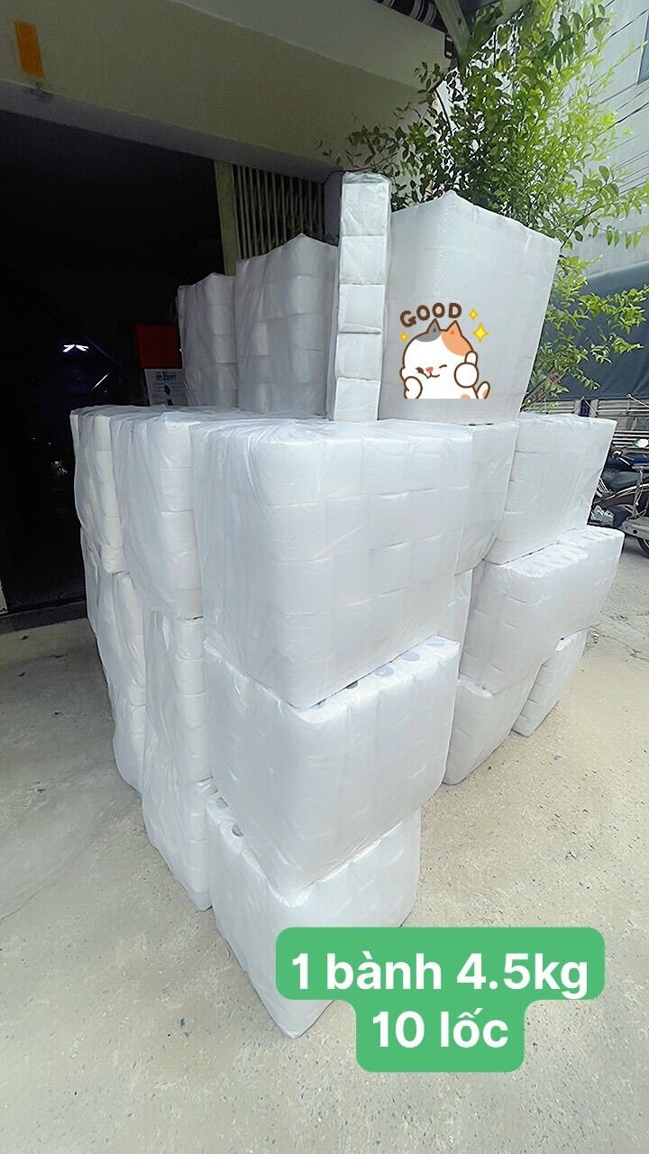 1 lốc 10 cuộn giấy vệ sinh - có lõi nặng 4,5kg