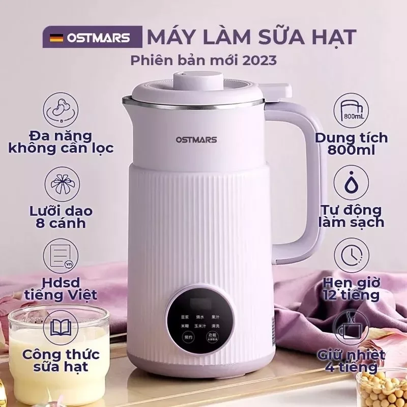 Máy làm sữa hạt OSTMARS chính hãng,máy nấu sữa hạt OSTMARS