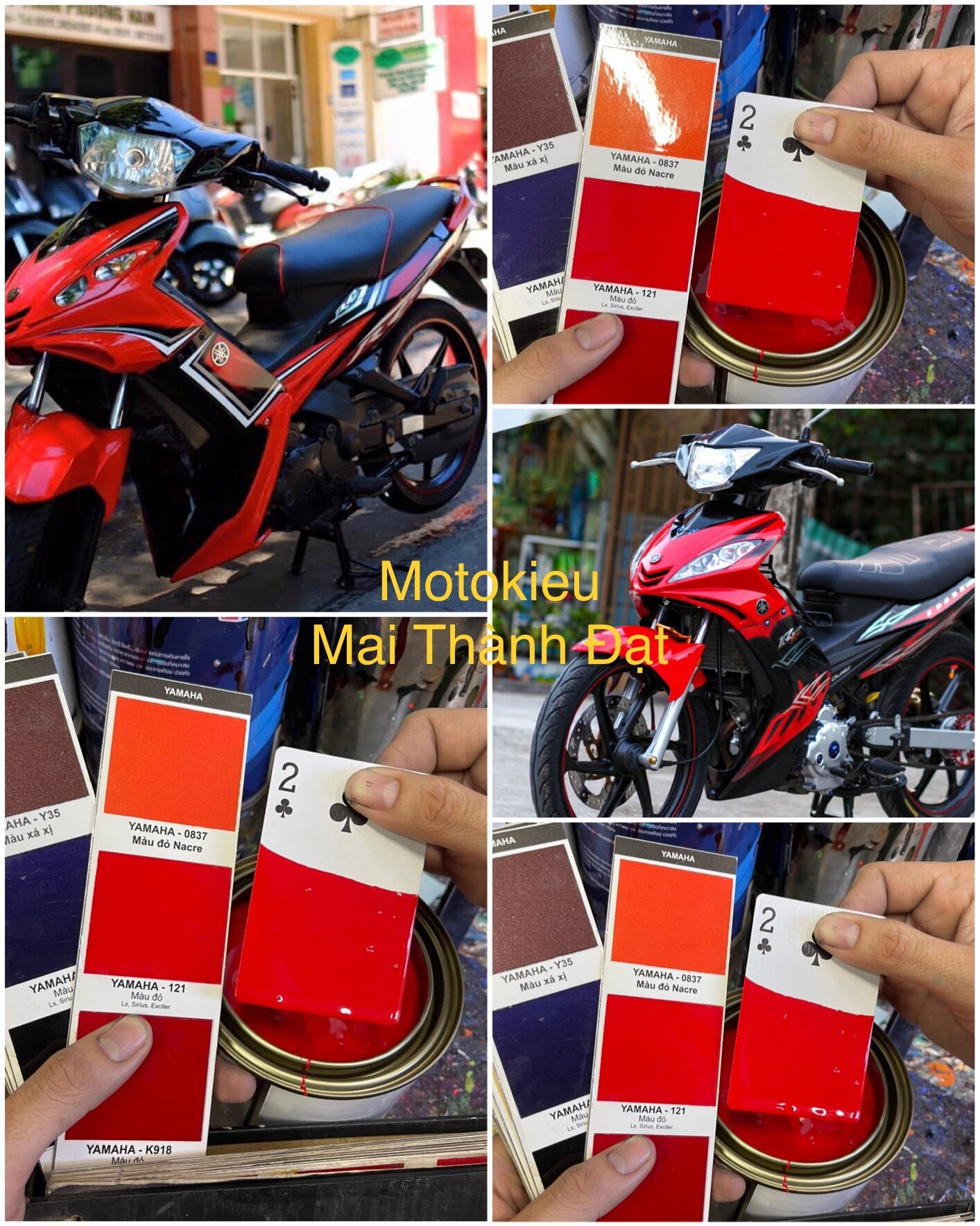 Màu sơn đỏ exciter 2010 đóng lon 1kg . motokieumaithànhđạt
