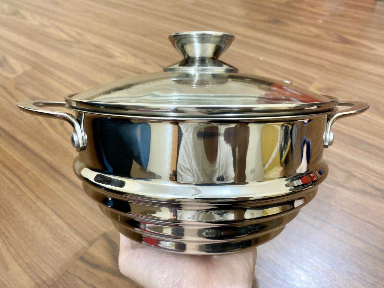 Xửng hấp đa tầng inox 304 dùng nồi 20.22 và 24cm