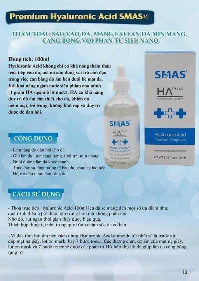 TINH CHẤT SMAS B5 , HA DƯỠNG ẨM, PHỤC HỒI DA