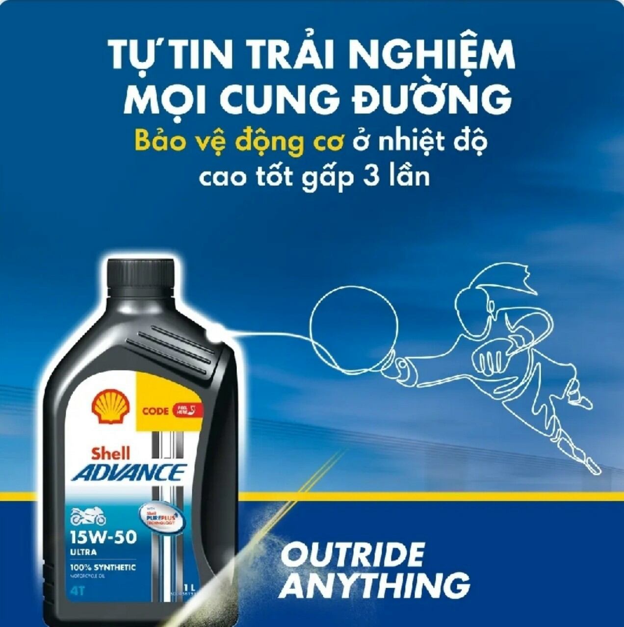 [XE SỐ 1L] - Shell Ultra Advance 15W50 1L