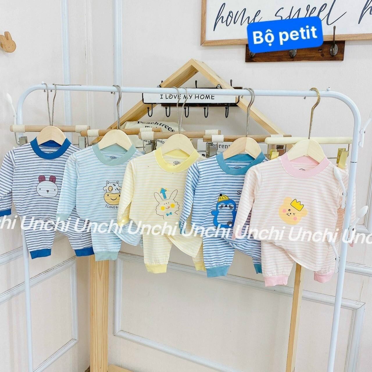 Bộ unchi dài tay kẻ sọc bé 5-14kg