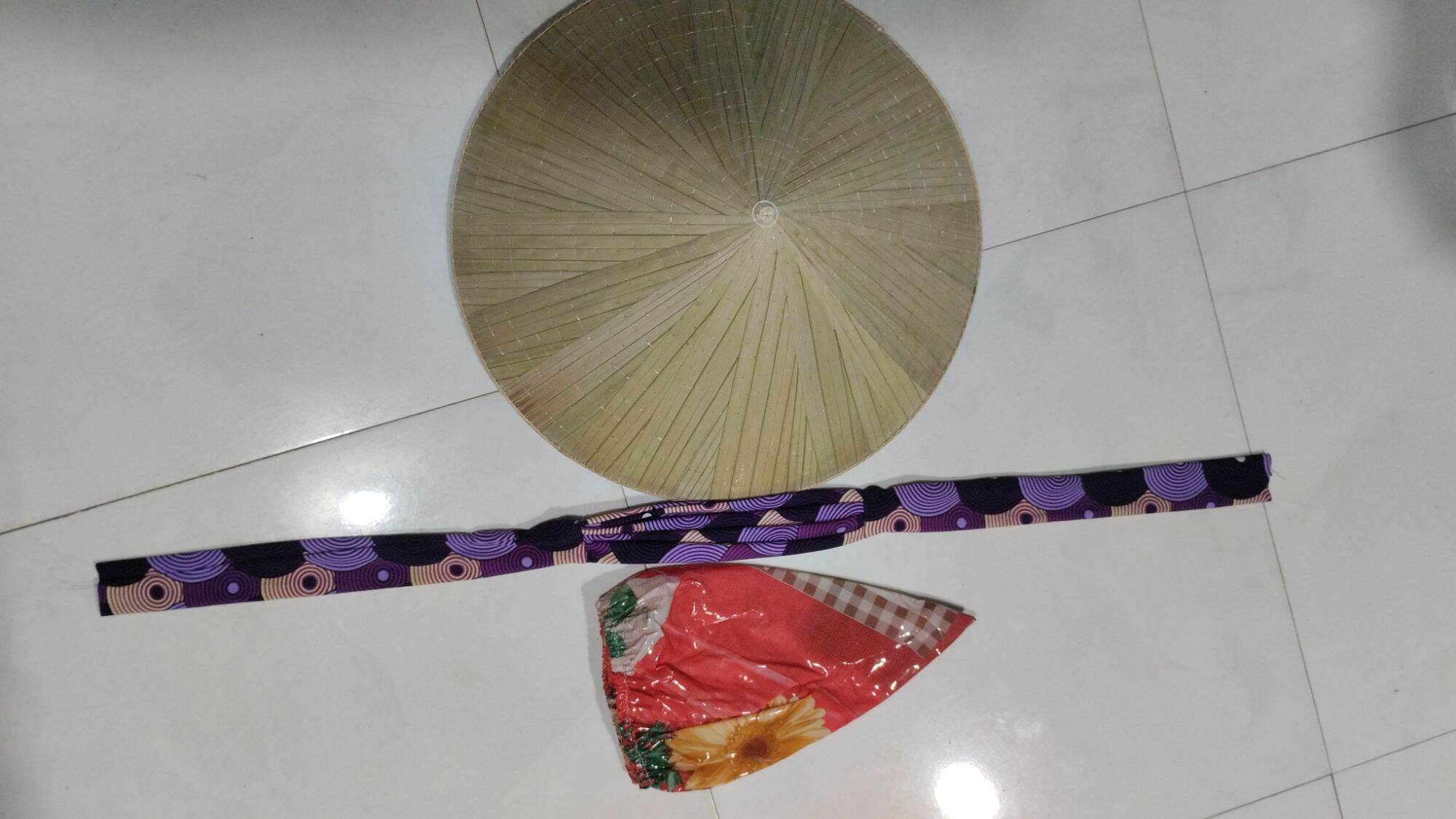 Combo 1 nón lá vành cây + 1 quai nón có khẩu trang + 1 bao nón lá