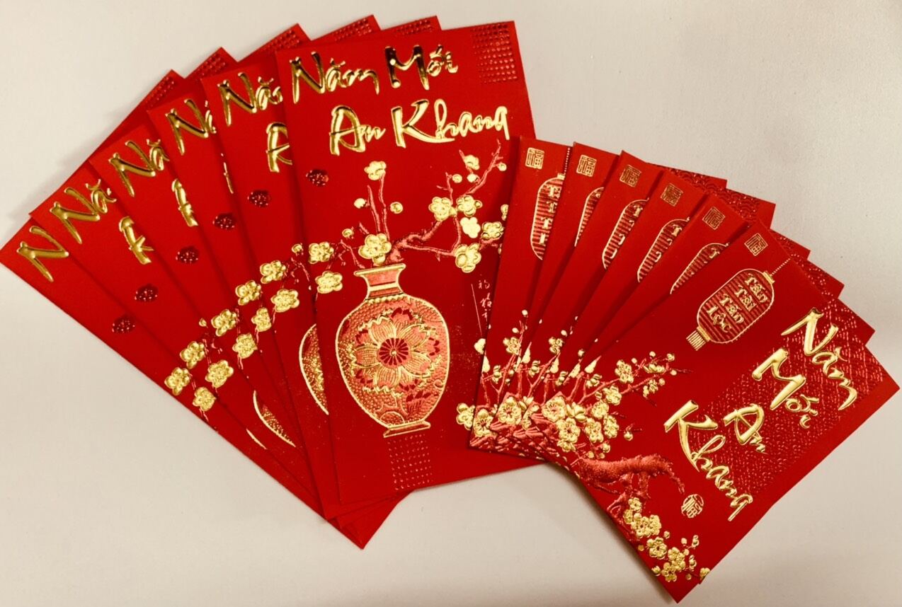 Bao lì xì siêu đẹp 1 bịch 6 cái lớn
