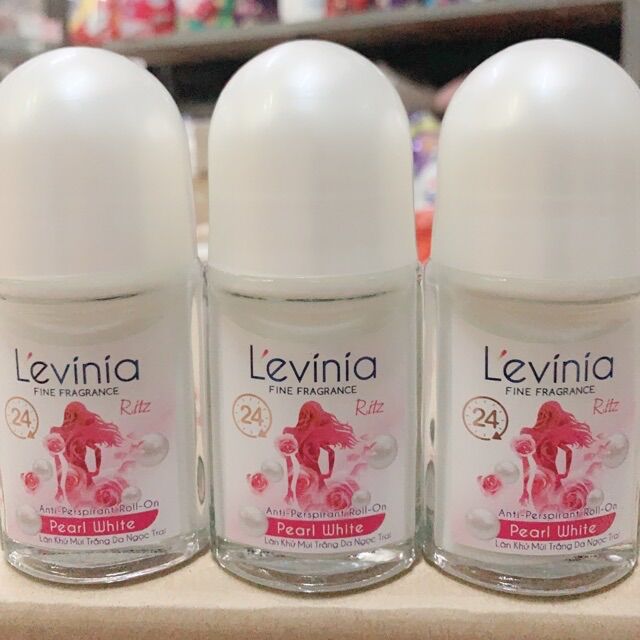 Lăn khử mùi trắng mịn và trẻ hóa da Levinia Pearl White 50g
